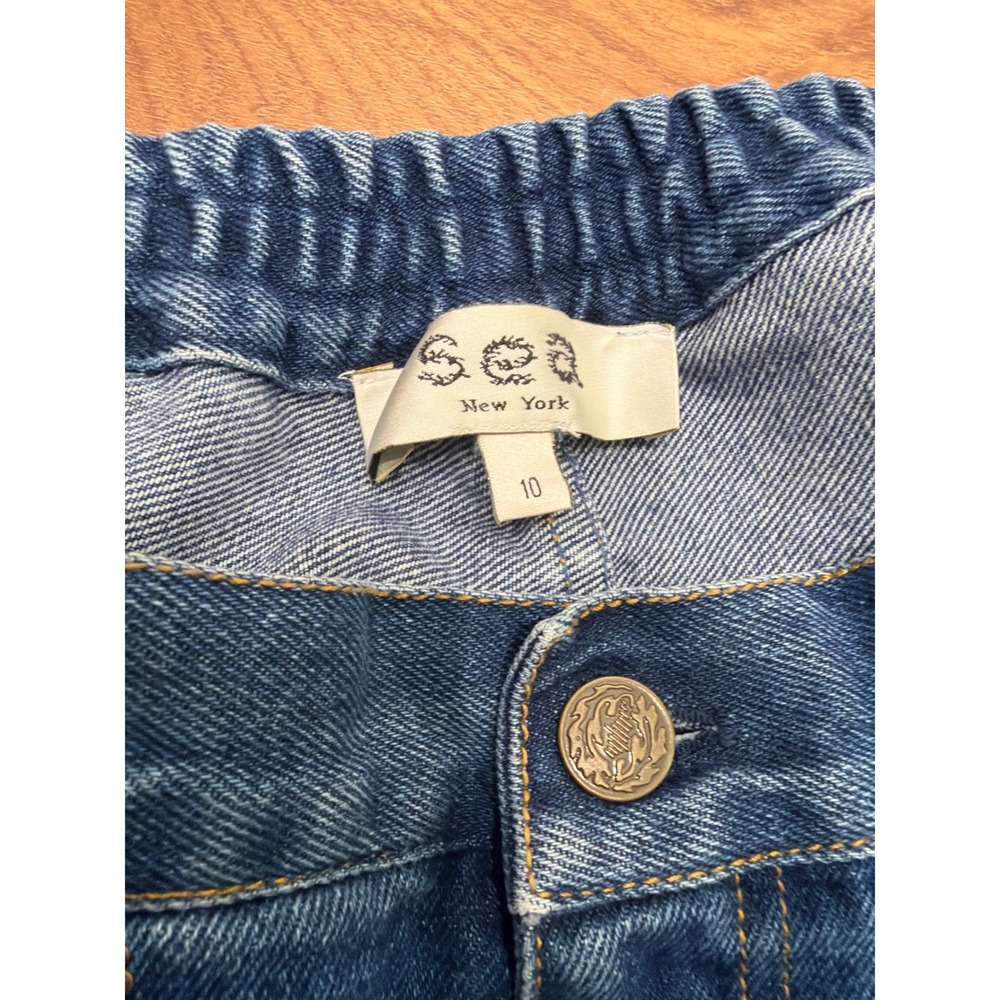 Sea New York Embellished Wide Leg Baggy Jeans Blue Medium Wash Women Size 10 - Picture 12 of 14